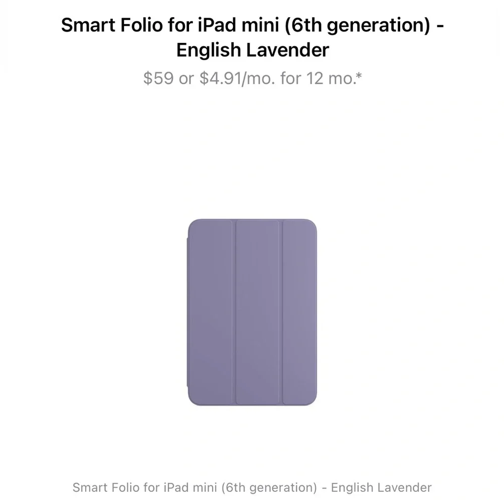 【Apple】Apple Smart Folio (English Lavender)